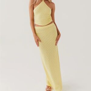 Elegant Yellow Women's Skirt